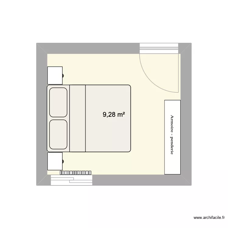 Chambre de l'amour !. Plan de 1 et 9 m² Chambre de l'amour !. Plan de 1 et 9 m²