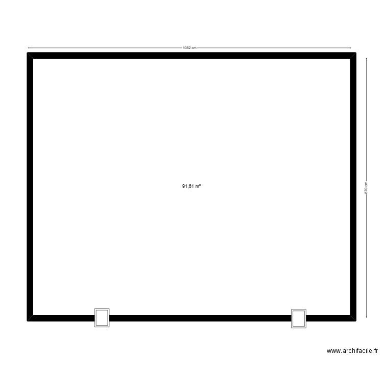 Maxime le labourier 1 étage . Plan de 1 pièce et 92 m2