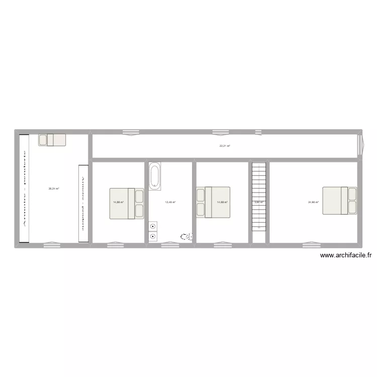 ETAGE. Plan de 7 et 120 m² ETAGE. Plan de 7 et 120 m²