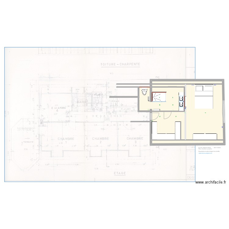 GISTELINCK Plan situation projetée 091123. Plan de 0 pièce et 0 m2
