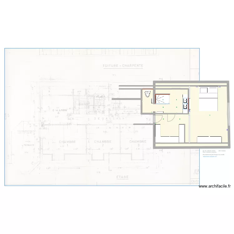 GISTELINCK Plan situation projet&eacute;e 091123. Plan de 