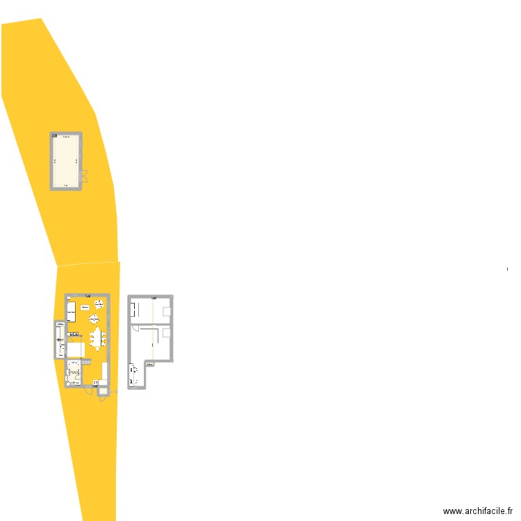 Boursule2. Plan de 5 pièces et 28 m2