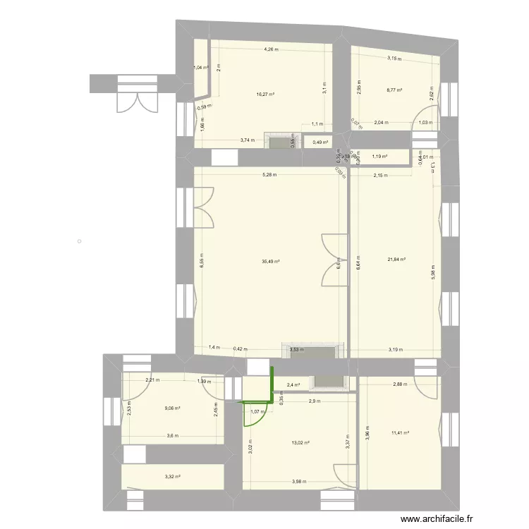 1er ETAGE Sault brenaz. Plan de 