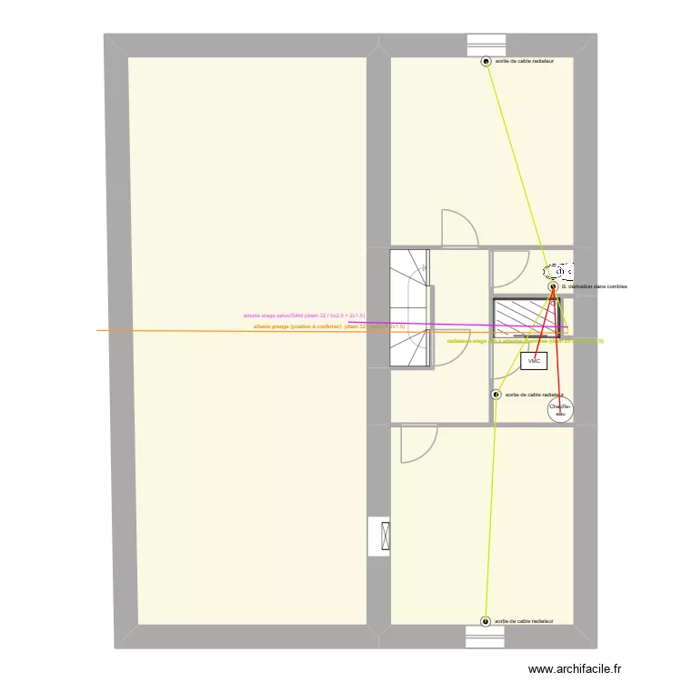 AUTRUCHE autres circuits etage V1. Plan de 7 Pièces et 115 m²