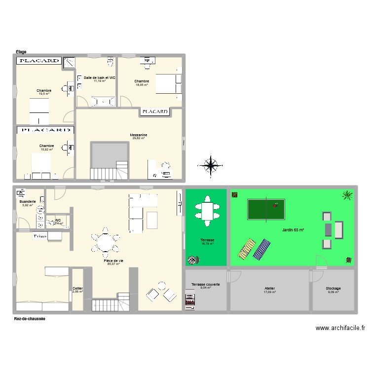 PRUD'HOMME. Plan de 16 pièces et 301 m2