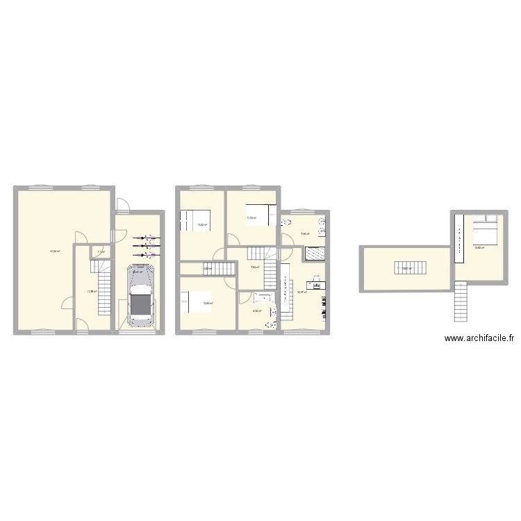 zola. Plan de 14 pièces et 183 m2