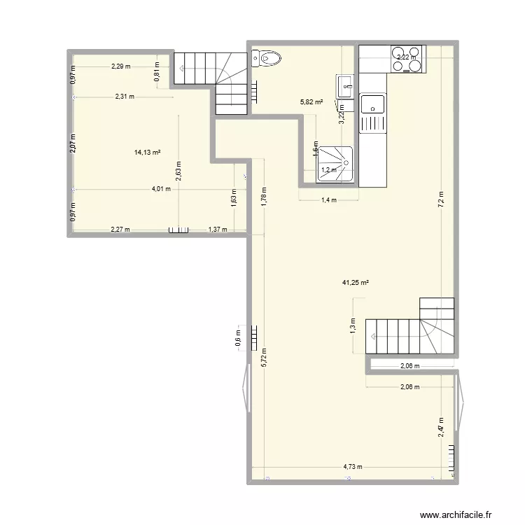 MONCHEAUX APPART. Plan de 3 et 61 m² MONCHEAUX APPART. Plan de 3 et 61 m²