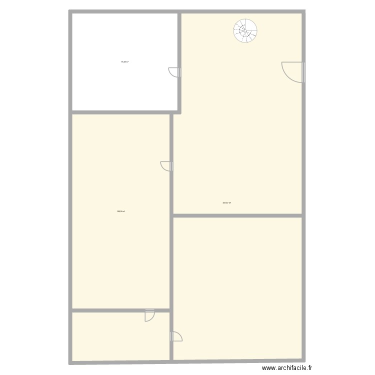 123. Plan de 3 pièces et 566 m2