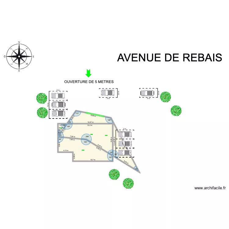 Rebais. Plan de 4  et 192 m²