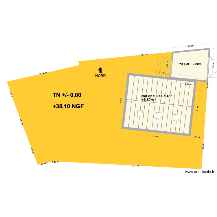 toitures. Plan de 0 pièce et 0 m2