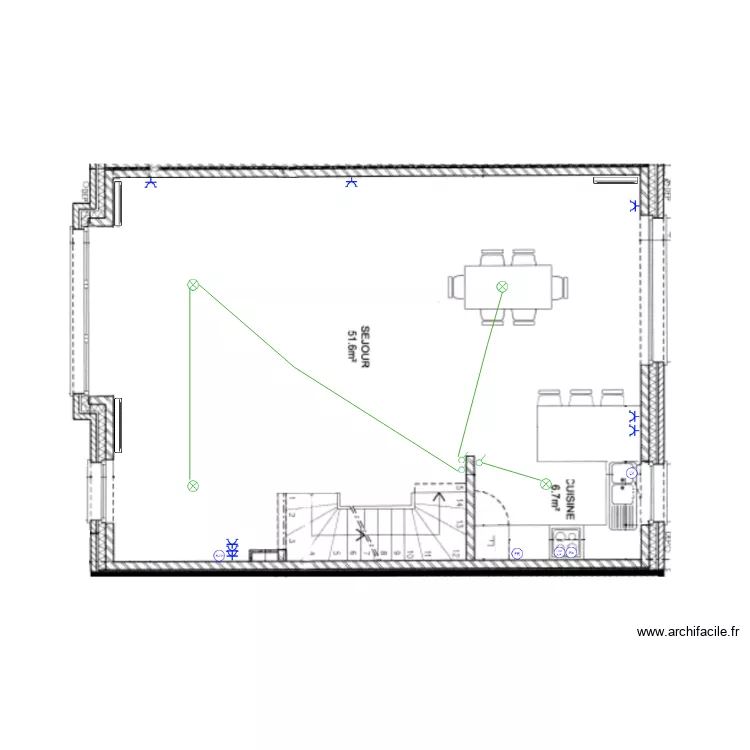 rez Maison A LH Solvay. Plan de 