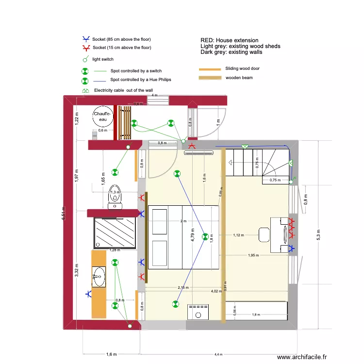 Renovation Annexe V4. Plan de 2 pièces et 29 m² Renovation Annexe V4. Plan de 2 pièces et 29 m²