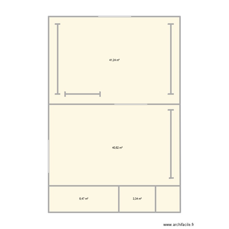 PRADONS. Plan de 4 pièces et 92 m2