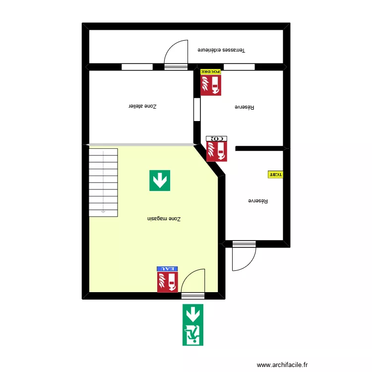 Old Scholl RdC. Plan de 