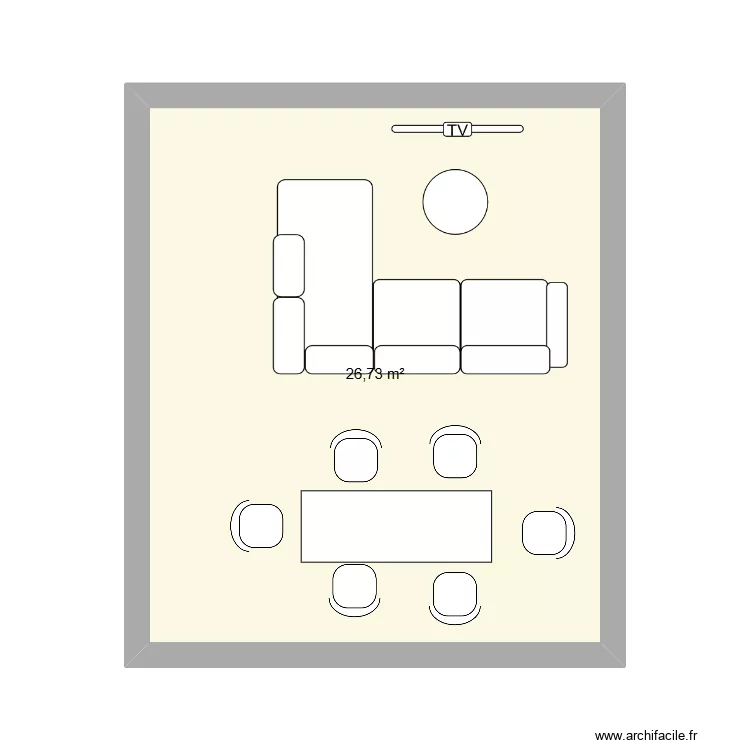 debut. Plan de 1  et 27 m²