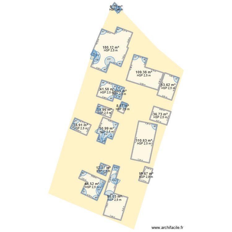 plan cadastral cot&eacute;. Plan de 0 pièce et 0 m2