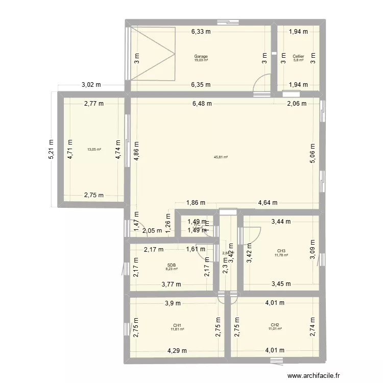 plan 2 amenagement. Plan de 10  et 131 m²