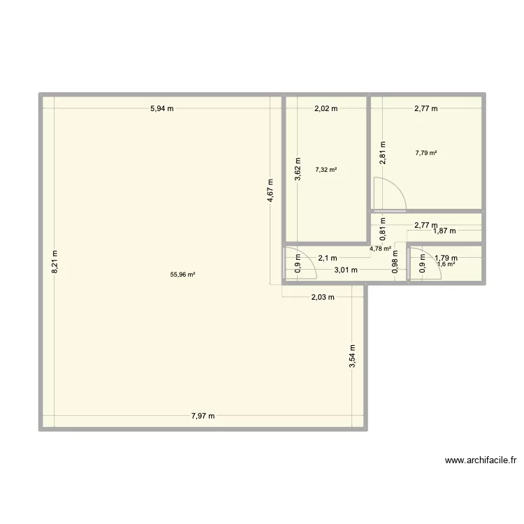 BOUDARD APRES. Plan de 