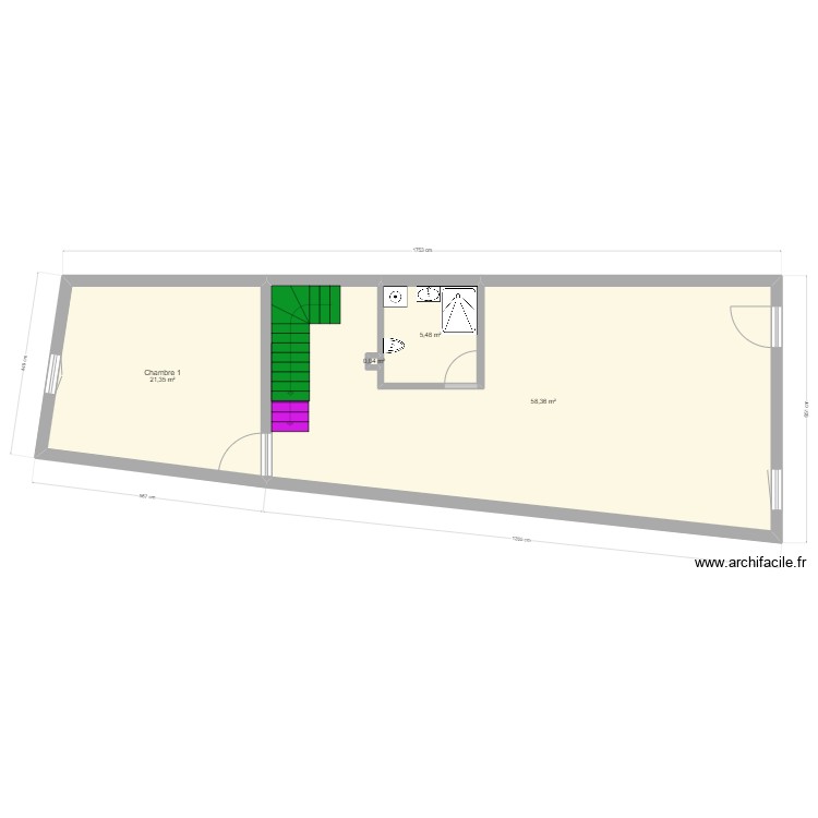 1eme etage. Plan de 0 pièce et 0 m2