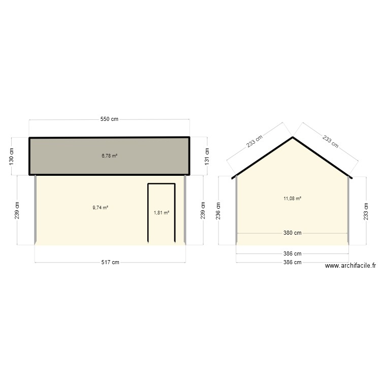 abri jardin. Plan de 0 pièce et 0 m2