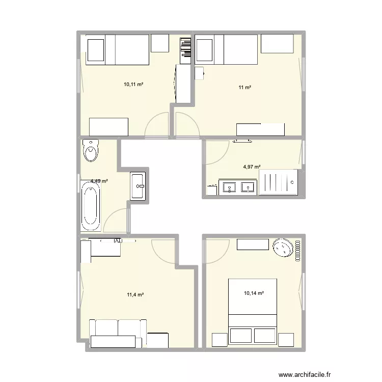 Chambres 1. Plan de Chambres 1. Plan de