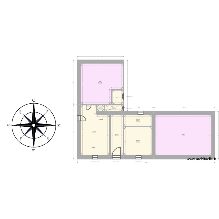 Gago. Plan de 17 pièces et 377 m2