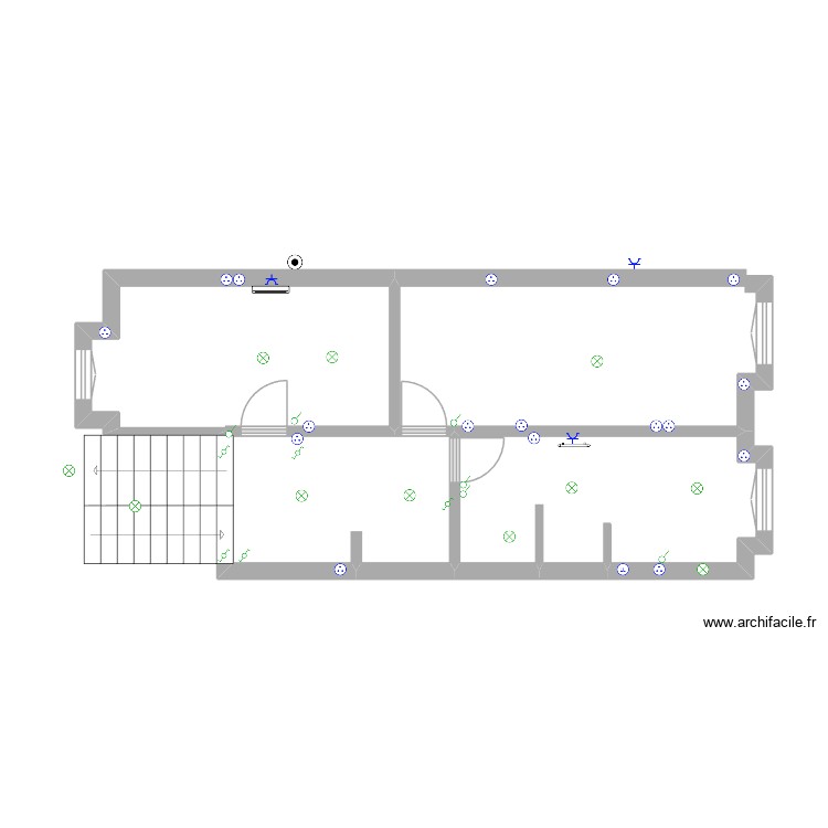 Etage 2 Electricité. Plan de 0 pièce et 0 m2 Etage 2 Electricité. Plan de 0 pièce et 0 m2