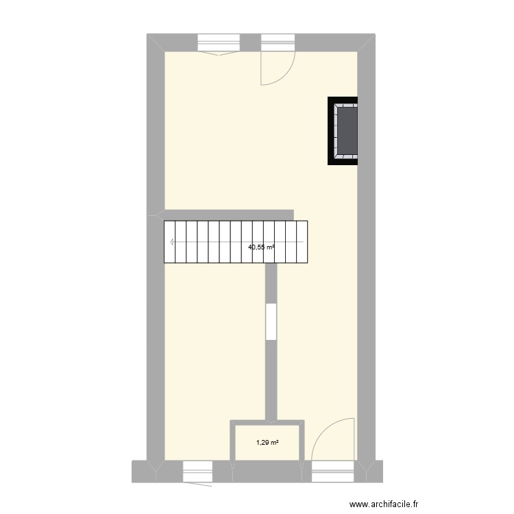 MC Bousquet. Plan de 2 pièces et 42 m2