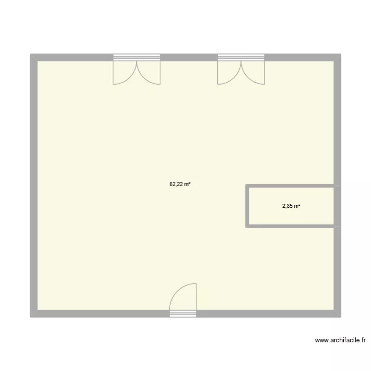 le carré camelia ( eliot thely). Plan de 2 Pièces et 65 m² le carré camelia ( eliot thely). Plan de 2 Pièces et 65 m²