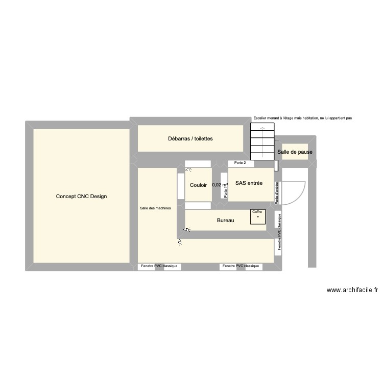 Plan B.P. Plan de 7 pièces et 31 m2