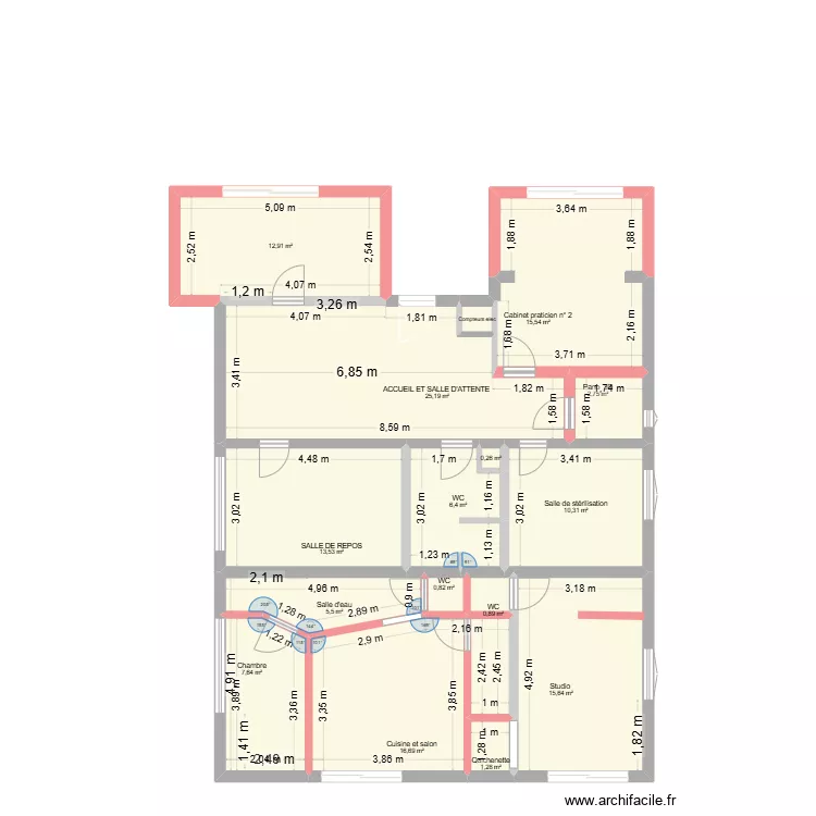 9 stade villa aiguillon avec un avancement d&eacute;cal&eacute; &agrave; droite. Plan de 0 pièce et 0 m2