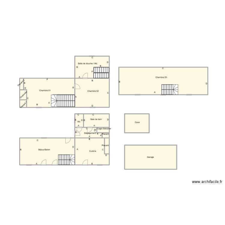 761300272. Plan de 16 pièces et 36 m2