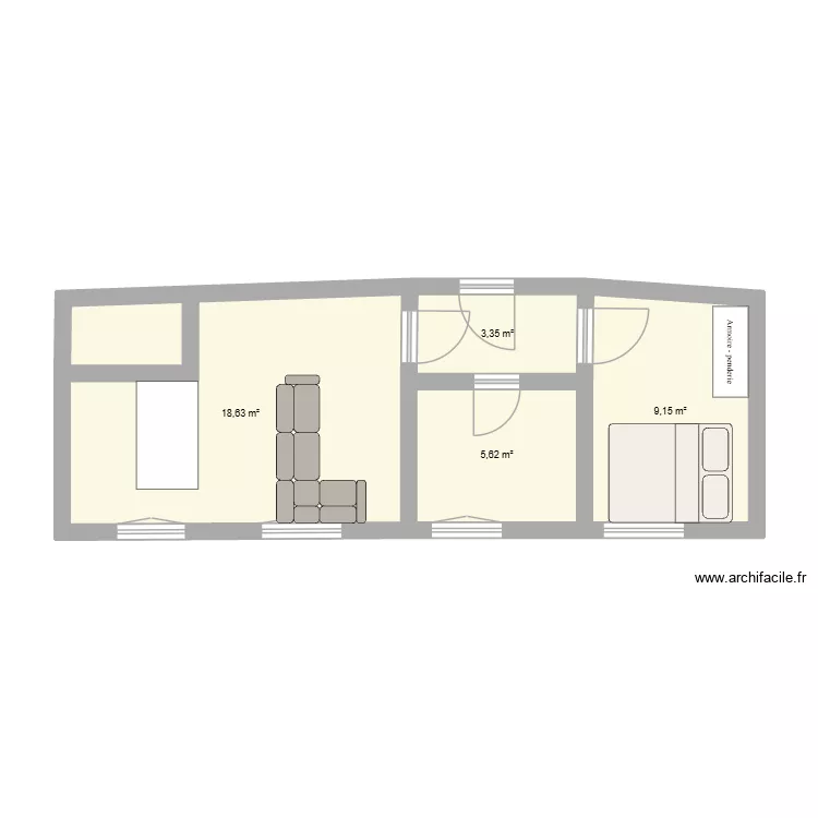 St Maur. Plan de 4 et 37 m² St Maur. Plan de 4 et 37 m²