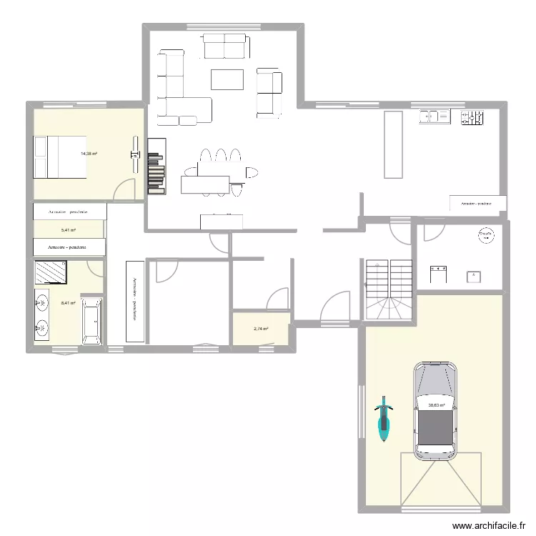 BRUNO MP 2. Plan de 5 pièces et 70 m² BRUNO MP 2. Plan de 5 pièces et 70 m²