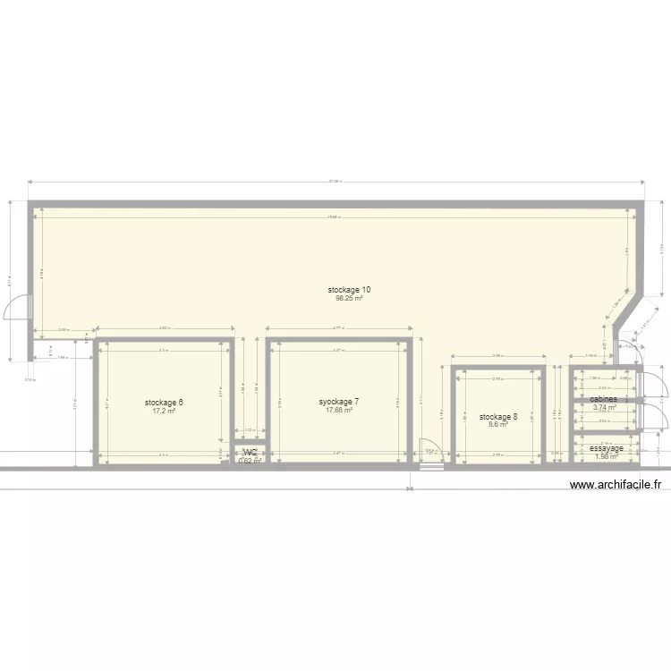 costumerie 2a. Plan de 