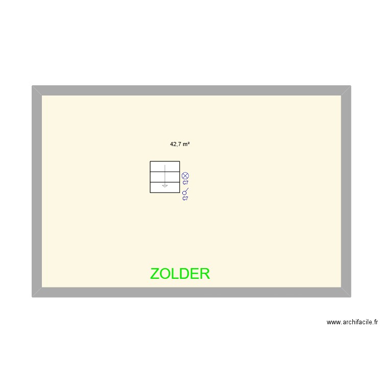 TULAY ABLA CATI KATI. Plan de 1 pièce et 43 m2