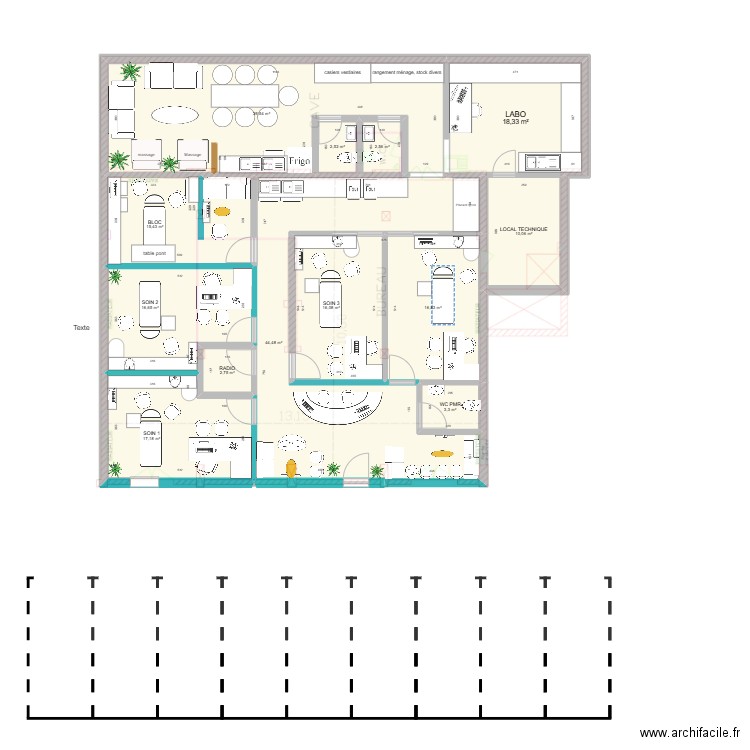 bigcab V2. Plan de 13 pièces et 206 m2