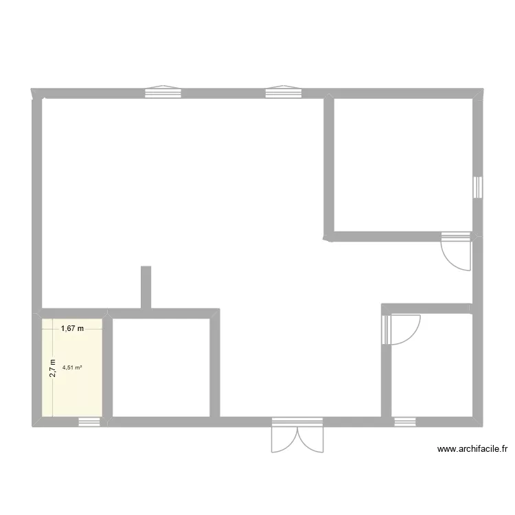 papa. Plan de 1  et 5 m²