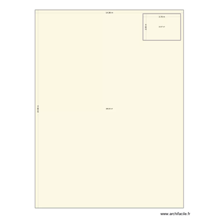 batiment A. Plan de 2 pièces et 309 m²