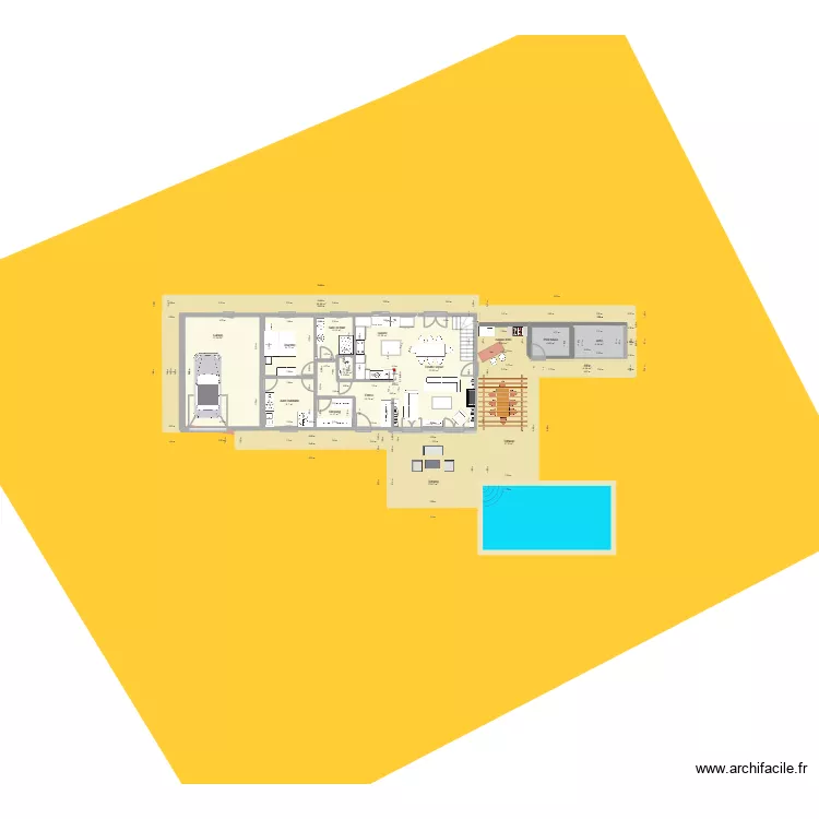 Cambremer maison et jardin sur terrain. Plan de 27  et 365 m²