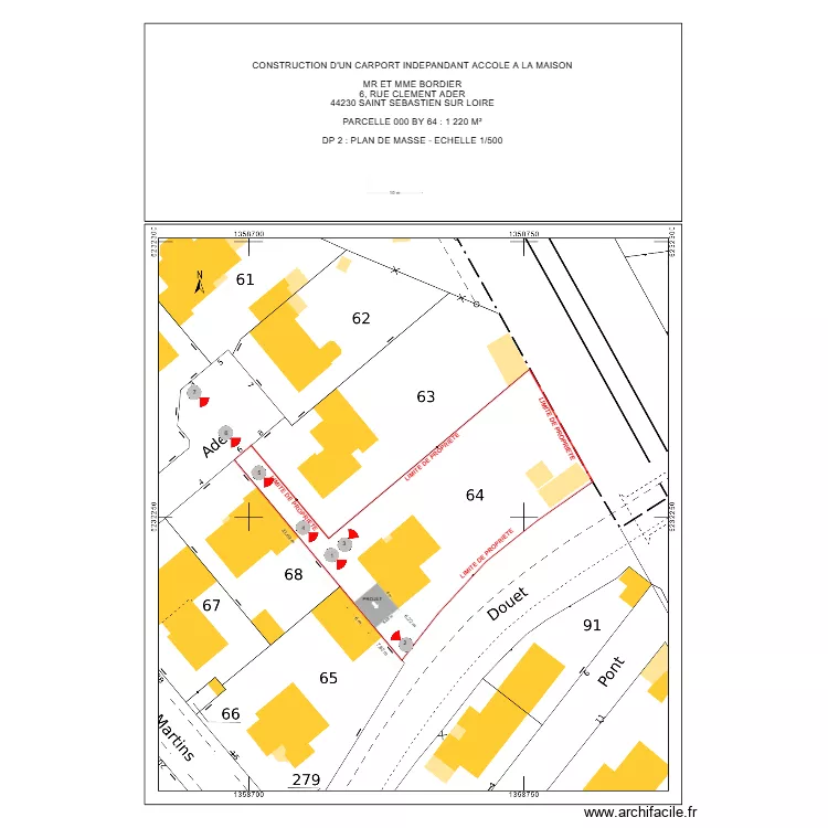DP 2 BORDIER CARPORT. Plan de 