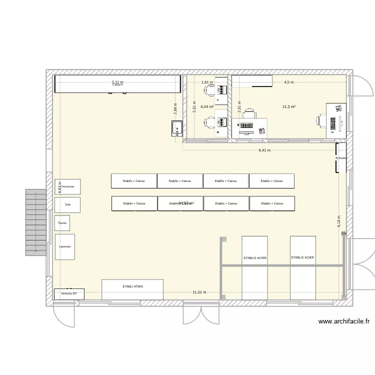 MAINT2.3. Plan de 3  et 100 m²