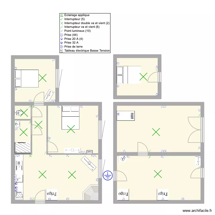 Cantaron. Plan de 8 et 116 m² Cantaron. Plan de 8 et 116 m²
