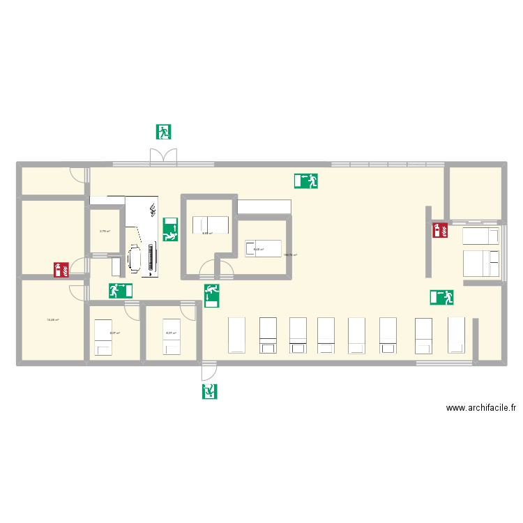 Ste-Rose. Plan de 7 pièces et 268 m2