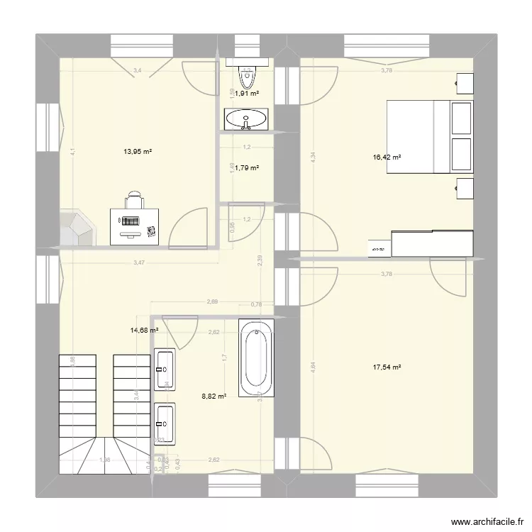 1er &eacute;tage. Plan de 