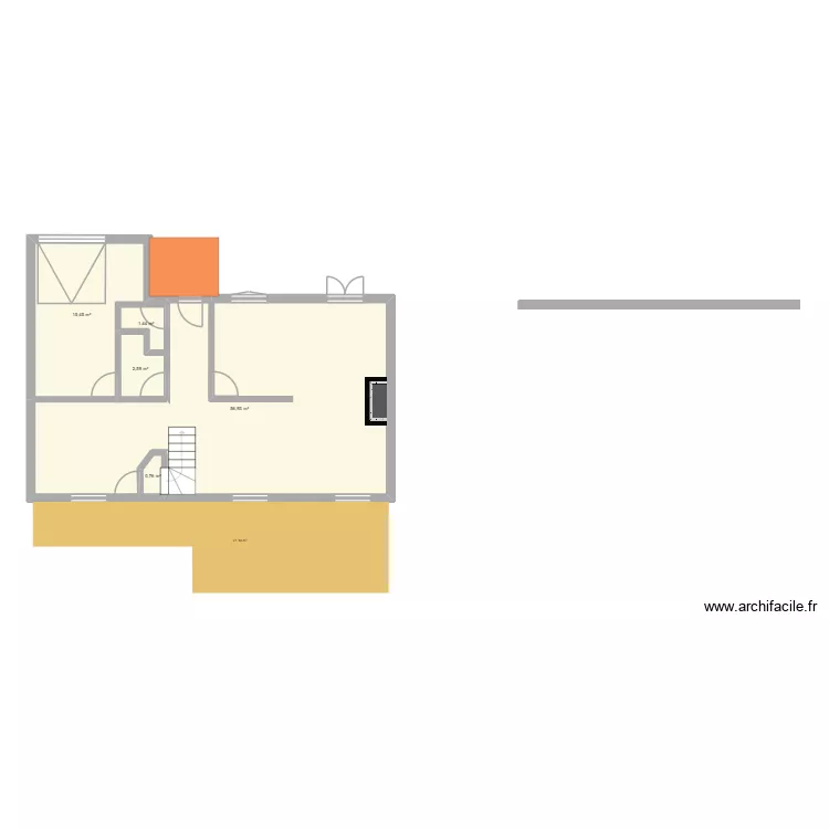 RDC CHAP. Plan de 5 Pièces et 77 m² RDC CHAP. Plan de 5 Pièces et 77 m²