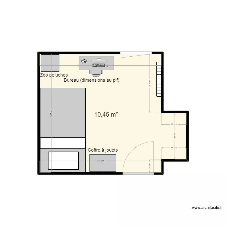 Chambre Alice. Plan de 