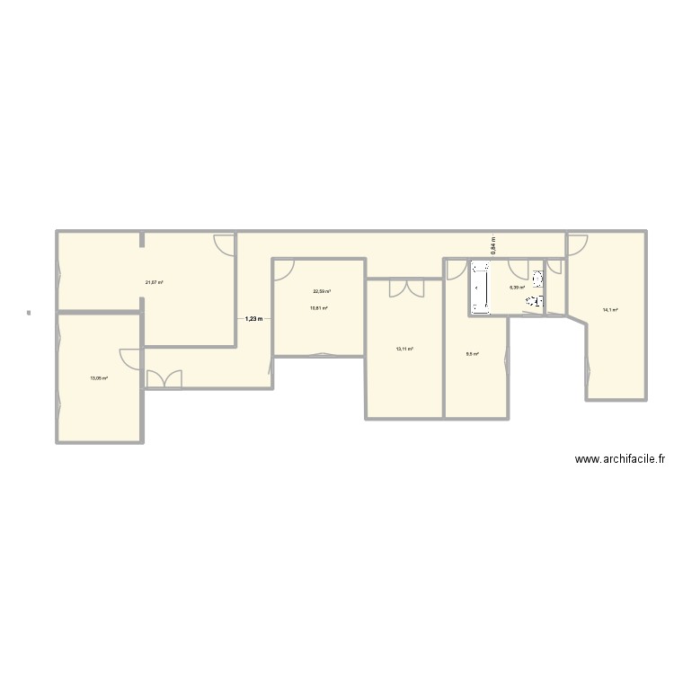 fernan Gonzalez 19   1. Plan de 8 pièces et 111 m2