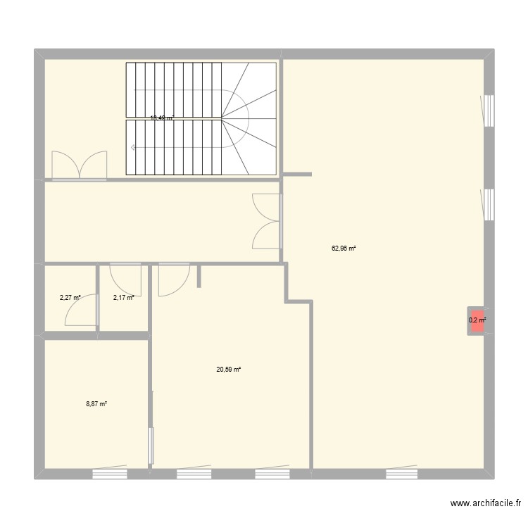 Chomelix. Plan de 7 pièces et 116 m2