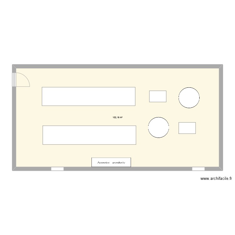 plan projet. Plan de 1 pièce et 102 m2